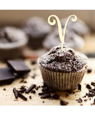 Letter V Cupcake Toppers Monogram Initial Last Name For Wedding Bridal Shower Party Decorations Romantic Reusable Wreath Floral Personalized 26Letters Birthday Gifts 6PCS Style-11 - Buy Online on GoSupps.com