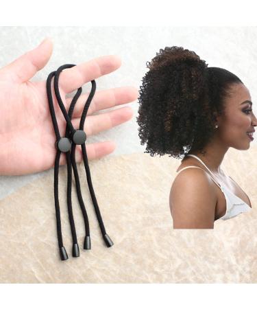 LIFEFUN 5PCS Adjustable Hair Ties for Natural, Thick, Kinky & Curly Hair - Black Headband Set for Women - Buy Online on GoSupps.com