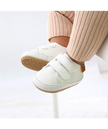 RVROVIC Baby Boys Girls Sneakers Anti-Slip Oxford Loafer Flats - White 6-12 Months - Buy Online on GoSupps.com