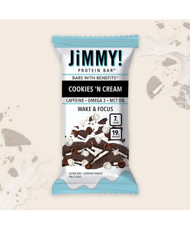 JiMMY! Protein Bars Cookies 'N Cream Variety Box 15 x 58g - Buy Online on GoSupps.com