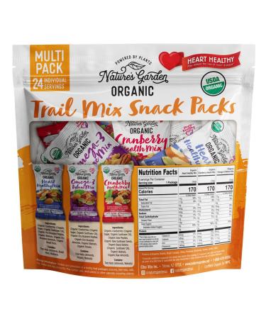 Nature's Garden Organic Trail Mix Snack Packs - 28.8 oz (24 Servings) - Healthy Snack Option - Buy Online on GoSupps.com