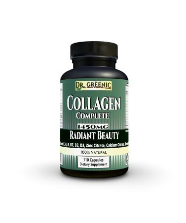 DR. GREENIC Collagen Complete | Multi-Collagen Type I II II V X Vit C A E D3 B3 B7 Calcium Zinc Bromelain Bamboo Silica | GMP & HACCP Certified | cGMP Compliant