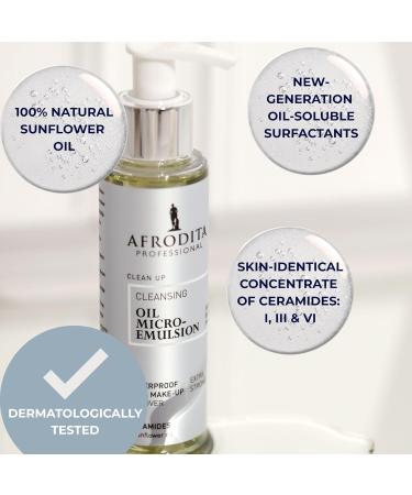 Afrodita Professional Cleansing Oil Micro Emulsion 100ml - Maquillage Waterproof & Huile Nettoyante SPF - Huile Visage Non Com dog ne Pour Tous Types De Peau Avec Ceramides - Buy Online on GoSupps.com