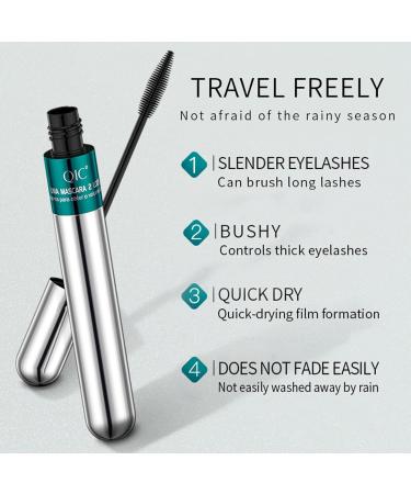 2Pcs 2 in 1 Lash Cosmetics Mascara 5x Longer Waterproof Mascara Natural Liquid Eyelash Mascara No Clumping 4d Silk Fiber Mascara Makeup - Buy Online on GoSupps.com