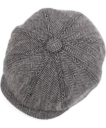 Pesaat Toddler Boys Newsboy Cap | Vintage Tweed Driver Hat for Kids 2-5 Y and 4-7 Y | Black - Buy Online on GoSupps.com
