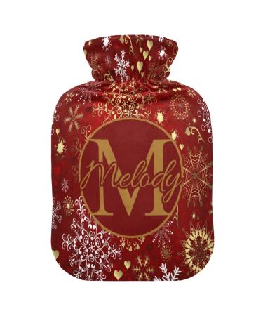 Individual Christmas snowflake heat bottle with reference personalized hot water bottles for pain relief individual hand feet warm water bed warmers for women 1 l