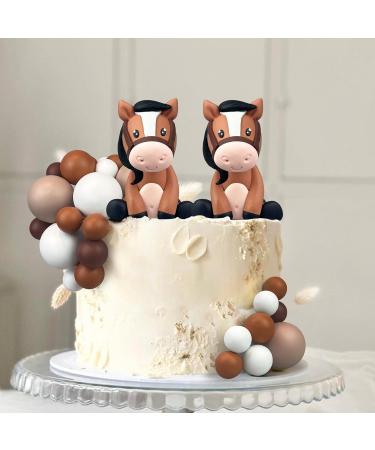 KEEPARTY 27 PCS Horse Cake Toppers Ball Cake Picks Horse Baby Shower Cake Decoration for Horse Theme Party Favors Supplies - Buy Online on GoSupps.com