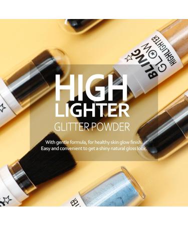 KYDA Glitter Powder Highlighter | High Gloss Loose Makeup for Face & Body - Sparkling Coverage 0.18 oz - Buy Online on GoSupps.com