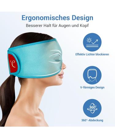 ComfyTemp Cool Sleep Mask with Gel Pads - Alleviate Dark Circles Headaches & Fever | 2-Pack Eye Compress for Men & Women - Buy Online on GoSupps.com
