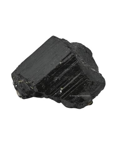 Black Tourmaline Raw Crystals and Healing Stones, Natural Rocks for Tumbling and DIY Raw Stones and Crystals (2 Pieces) 2 Pieces Black Tourmaline