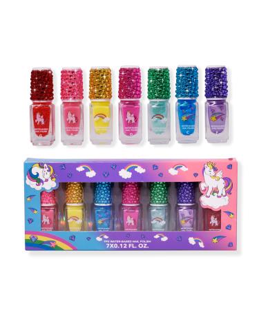 M&U MAKE YOU UP MU 7Pcs Nail Polishes Set for Girls Kids Non Toxic Water Based Peef-Off Quick Dry Nail Polishes