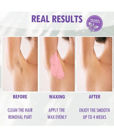 Waxing Kit with Hard Wax Beans - Painless Hair Removal for Women Men - At Home Waxing Kit for Sensitive Skin - Includes Wax Warmer and Applicator Sticks - Eyebrow, Armpit, Bikini, Brazilian - Buy Online on GoSupps.com