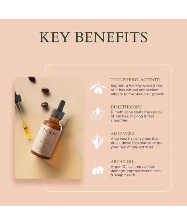 NOOR Hair Growth Serum - Natural African Olive & Argan Oil for Women | Frizz Control & Hair Loss Treatment | Thicker Healthier Hair - Buy Online on GoSupps.com