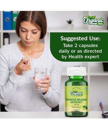 ORGANIC ZING Ginkgo Biloba Extract 120mg Big Bottle 30 Capsules - Buy Online on GoSupps.com