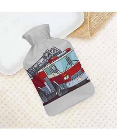 Fire Engine Hot Water Bottle with Plush Cover - Ideal Hand Warmer for Adults & Children | 26.5x15.3cm | International Shipping Available - Buy Online on GoSupps.com