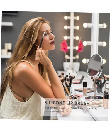 FRCOLOR Silicone Mask Brush Face Mask Brush Lip Applicator Applicator for Lip Balm Lip Gloss Applicator Lip Oil Applicator Lip Filler Brush Lipstick Brush 13x0.5cm black - Buy Online on GoSupps.com