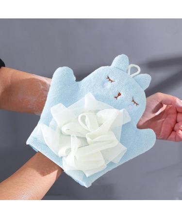 Neamou Kid Shower Brush Girls Soft Body Wash Sponge Comfortable Kid Body Wash Sponge Children's Body Wash Sponge for A Fun Bath Time Blue - Buy Online on GoSupps.com