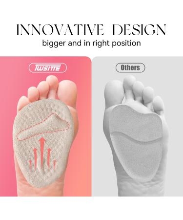 Metatarsal Pads & Ball of Foot Cushions - 6 Pairs Non-Slip High Heel Inserts for All-Day Comfort & Pain Relief - One Size Fits All - Buy Online on GoSupps.com