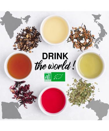  Origeens ORIGEENS Organic Tea Set Drinks of the World - Hibiscus Mate Chai Tea Genmaicha Green Tea - Tea Assortment 4x80gr - Tea Gift Set - Buy Online on GoSupps.com