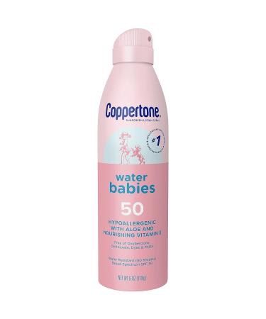 Coppertone Water Babies SPF 50 Sunscreen Spray 6oz Pack of 3 - Pediatrician Recommended & Water Resistant Baby Sunscreen - Buy Online on GoSupps.com