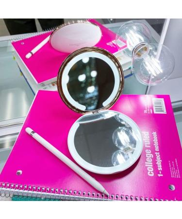 Impressions Coco LED Compact Mirror with Dimmer Button - Travel Makeup Mirror with 7X Magnifying Glass - Buy Online on GoSupps.com