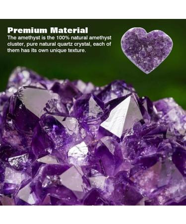Natural Crystal Rough Natural Heart Shape Amethyst Quartz Crystal Cluster Geode Gemstone Collections Home Decor Valentine's Day Gift (Size : 2-3cm) - Buy Online on GoSupps.com