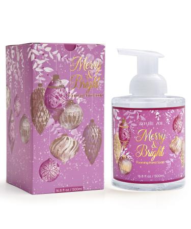 Christmas Foaming Hand Soap with Gift Box - Merry & Bright Infused with Citrus & Pine Aroma - 500ml/ 16.8 fl. oz Merry & Bright - Citrus & Pine