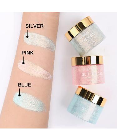 LATIBELL Silver UV Body Glitter Gel - 2.4 oz | Black Light Makeup for Face, Body & Hair | Rave Accessories for Women - Buy Online on GoSupps.com