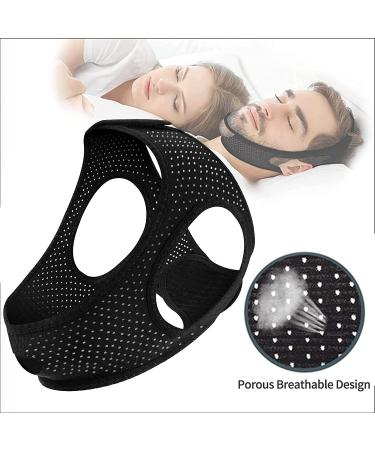 Anti Snore Chin Strap for Men and Women - Breathable & Adjustable Snoring Solution - Stop Snoring Head Band for Better Sleep (Black) - Buy Online on GoSupps.com