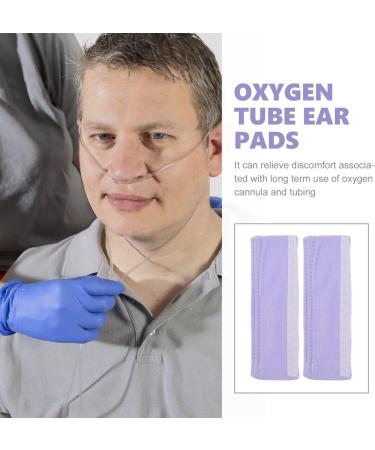 Healeved 1 Pair Nasal Cannula Ear Cushions Comfort Wrap Cannula Ear Protectors Oxygen Tubing Ear Cover Nasal Strap Sleeve for Oxygen Patients to Help Relieve Ear Pain Violet - Buy Online on GoSupps.com