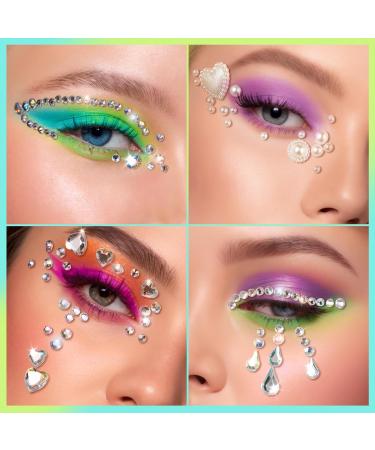 Teenitor Self-Adhesive Face Gems & Rhinestones for Makeup | Stick-On Pearls & Body Jewelry for Halloween Hair & Crafts - Buy Online on GoSupps.com