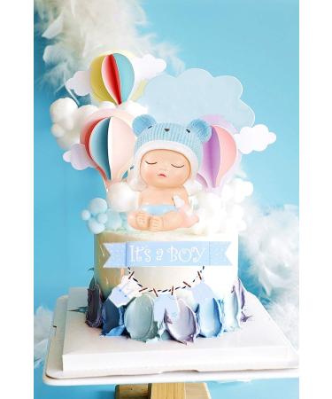 JeVenis Blue Baby Boy Cake Decoration Oh Boy Cake Decoration Its a Boy Cake Topper Baby Boy Cake Topper - Buy Online on GoSupps.com