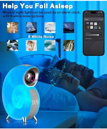 Bestyijo Daylight Alarm Clock - Sunrise Sunset Simulation Bluetooth Audio 8 White Noise Sounds 4 Alarms & Bedside Lamp | International Shipping Available - Buy Online on GoSupps.com