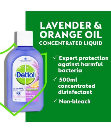 Dettol Disinfectant Liquid Lavender and Orange 500ml - Kills 99.9% of Germs - Buy Online on GoSupps.com