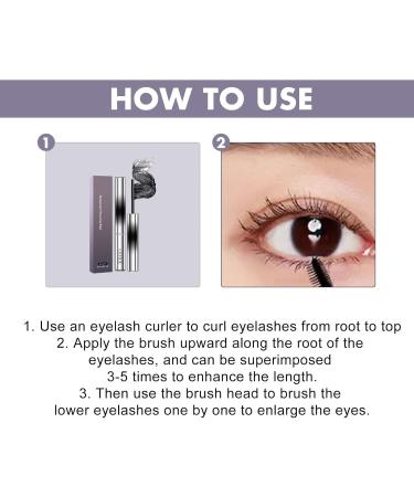 Mascara 3D Curling Eyelash Iron Mascara Waterproof Longue Dur e pour Extensions de Cils Volume Longue Dur e Anti-Taches (Brown 2PC) - Buy Online on GoSupps.com
