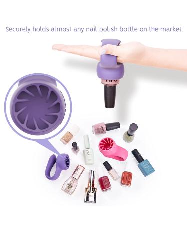 Wearable Nail Polish Holder - Anti-Spill Silicone Stand for Manicure and Pedicure (Iris Purple) - Buy Online on GoSupps.com