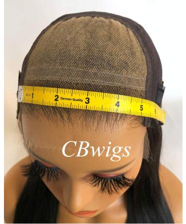 CBWIGS Long Wavy Lace Front Wig - 16 Ombre Brown Brazilian Remy Human Hair 150% Density Bleached Knots - Buy Online on GoSupps.com