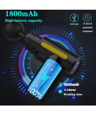 Shavingfun Mini Massage Gun - Portable Electric Muscle Massager with 6 Speeds & 4 Heads for Pain Relief - Ideal for Travel - Buy Online on GoSupps.com