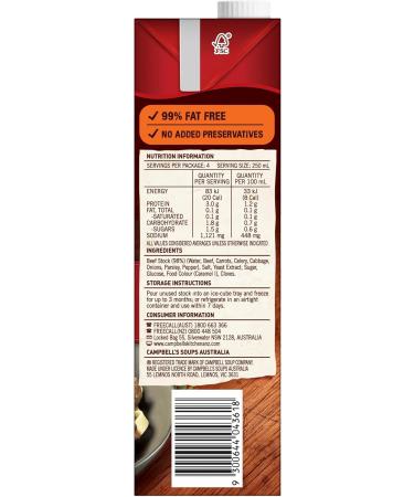 Campbells Real Stock Beef 1L - Buy Online on GoSupps.com