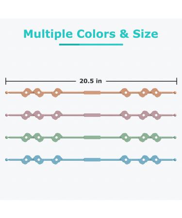 Buy Cldy Baby Toy Pacifier Chain | BPA-Free Silicone Cup Catcher for Strollers & High Chairs | 4-Piece Set in Green Blue Orange & Purple - International Shipping Available - Buy Online on GoSupps.com