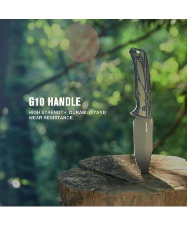 Oknife Fortitude Hunting Knife - D2 Blade Full Tang G10 Handle Survival & Bushcraft Knife with Clip for Camping & Hunting - Buy Online on GoSupps.com