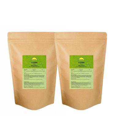 L-Lysine (amino acid) vegan 1 kg (2 bags of 500 g each) premium quality without additives Bonemis