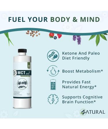 Pure MCT Oil Carrier Massage Hydrating Hair Food and Therapeutic Grade 16 Oz 16 Ounce (Pack of 1) - Buy Online on GoSupps.com