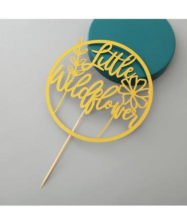 Boho Little Wildflower Cake Topper - Flower Baby Shower Decorations Gender Reveal Decorations Floral Theme Birthday Party Supplies Litter Wildflower Cake Topper - Buy Online on GoSupps.com