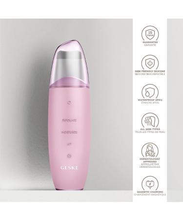Geske SmartAppGuided Microcurrent Skin Scrubber & Blackhead Remover | 9-in-1 Skincare Tool | Anti-Aging & Deep Cleaning | Professional Face Lift | Pink - Buy Online on GoSupps.com