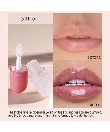 Buy Eteslot Mini Capsules Lip Gloss - Glossy Crystal Jelly Transparent Moisturizing Lip Oil | Easy Wear Liquid Lipstick & Glittering Make-Up - Buy Online on GoSupps.com