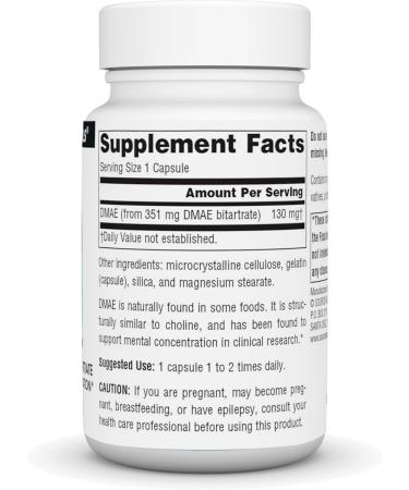 Source Naturals DMAE - Enhance Mental Concentration - 50 Capsules - International Shipping Available - Buy Online on GoSupps.com