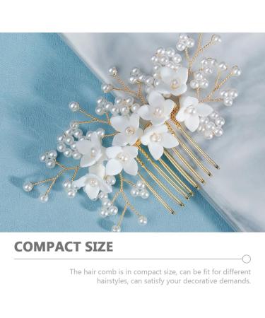 HAPINARY bridal comb bridal headpiece wedding headpiece wedding hair accessories hair gems for women bridal hair accessories hair accessory for women pearl Beautiful hair comb bride - Buy Online on GoSupps.com