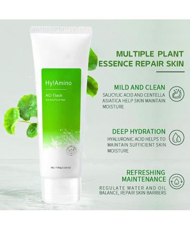 Acne Foaming Wash Acne Face Wash Gentle Face Wash for Acne Prone Skin Anti-Acne Facial Wash for Deep Pore Cleansing Tea Tree Oil Facial Cleanser with Hyaluronic Acid Deep Hydration - Buy Online on GoSupps.com