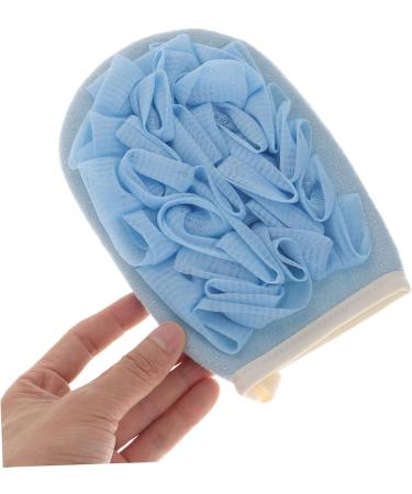 2pcs Exfoliating Gloves for Shower | Double-Sided Loofah | Blue & Pink - Remove Dead Skin & Enhance Your Skincare Routine - Buy Online on GoSupps.com